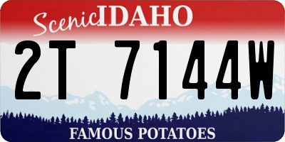 ID license plate 2T7144W