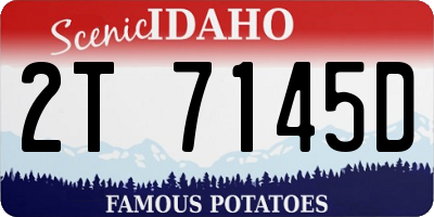 ID license plate 2T7145D