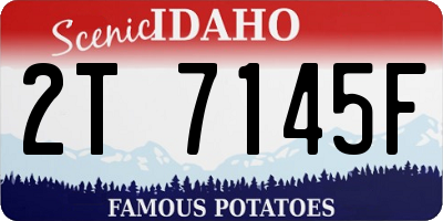 ID license plate 2T7145F