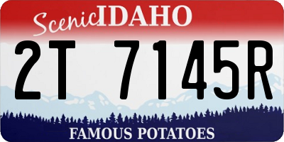 ID license plate 2T7145R