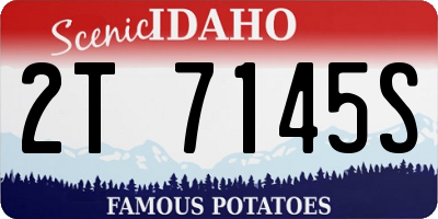 ID license plate 2T7145S