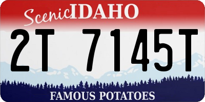 ID license plate 2T7145T