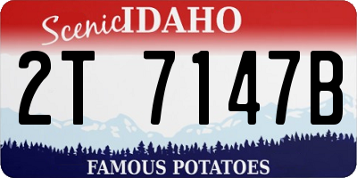 ID license plate 2T7147B