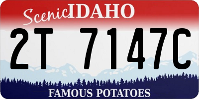 ID license plate 2T7147C