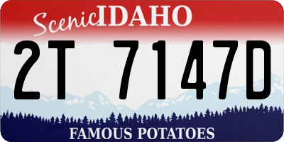 ID license plate 2T7147D
