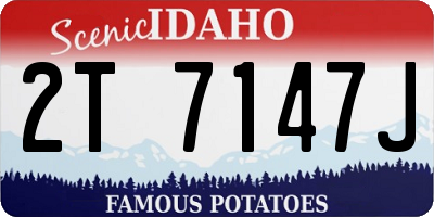 ID license plate 2T7147J
