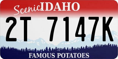ID license plate 2T7147K