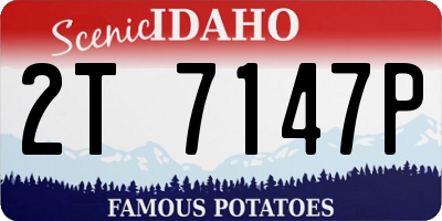ID license plate 2T7147P