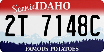 ID license plate 2T7148C