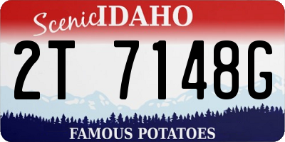 ID license plate 2T7148G