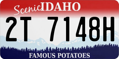ID license plate 2T7148H