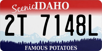 ID license plate 2T7148L