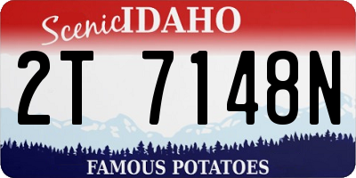 ID license plate 2T7148N