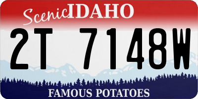 ID license plate 2T7148W
