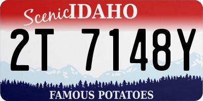 ID license plate 2T7148Y