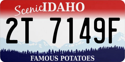 ID license plate 2T7149F