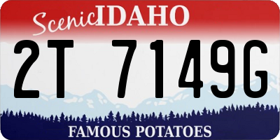 ID license plate 2T7149G