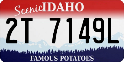 ID license plate 2T7149L