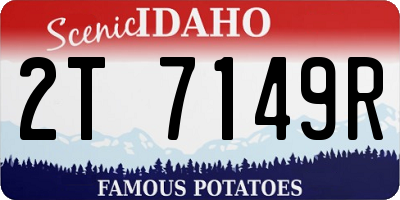 ID license plate 2T7149R