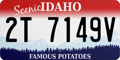 ID license plate 2T7149V