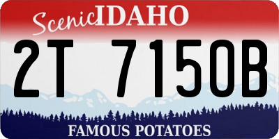 ID license plate 2T7150B