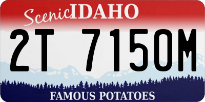 ID license plate 2T7150M