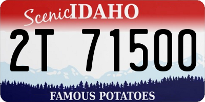 ID license plate 2T7150O