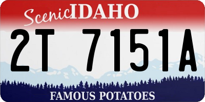 ID license plate 2T7151A