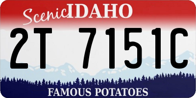 ID license plate 2T7151C