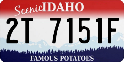 ID license plate 2T7151F
