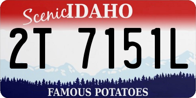 ID license plate 2T7151L