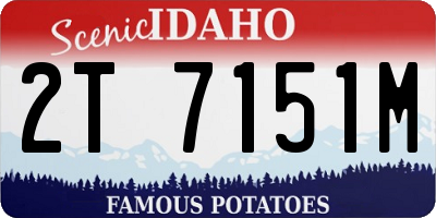 ID license plate 2T7151M
