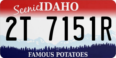ID license plate 2T7151R