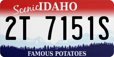 ID license plate 2T7151S