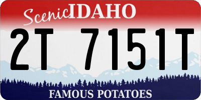 ID license plate 2T7151T