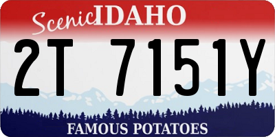 ID license plate 2T7151Y