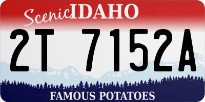 ID license plate 2T7152A