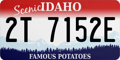 ID license plate 2T7152E
