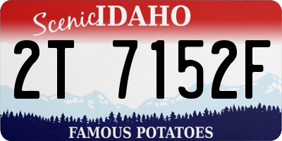 ID license plate 2T7152F