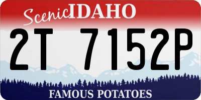 ID license plate 2T7152P
