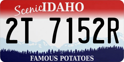 ID license plate 2T7152R