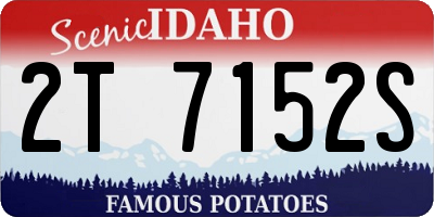 ID license plate 2T7152S