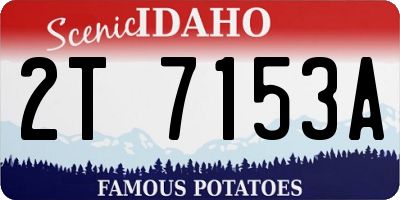 ID license plate 2T7153A