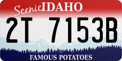 ID license plate 2T7153B
