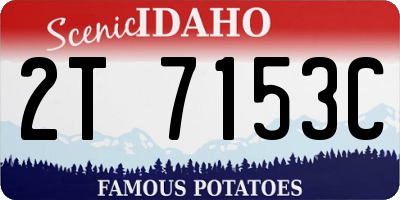 ID license plate 2T7153C