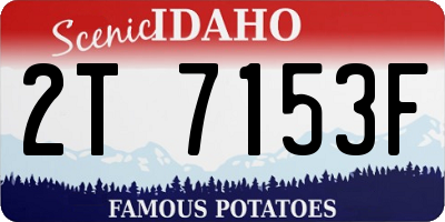 ID license plate 2T7153F