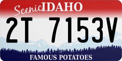 ID license plate 2T7153V