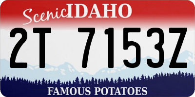 ID license plate 2T7153Z