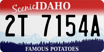ID license plate 2T7154A