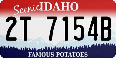 ID license plate 2T7154B